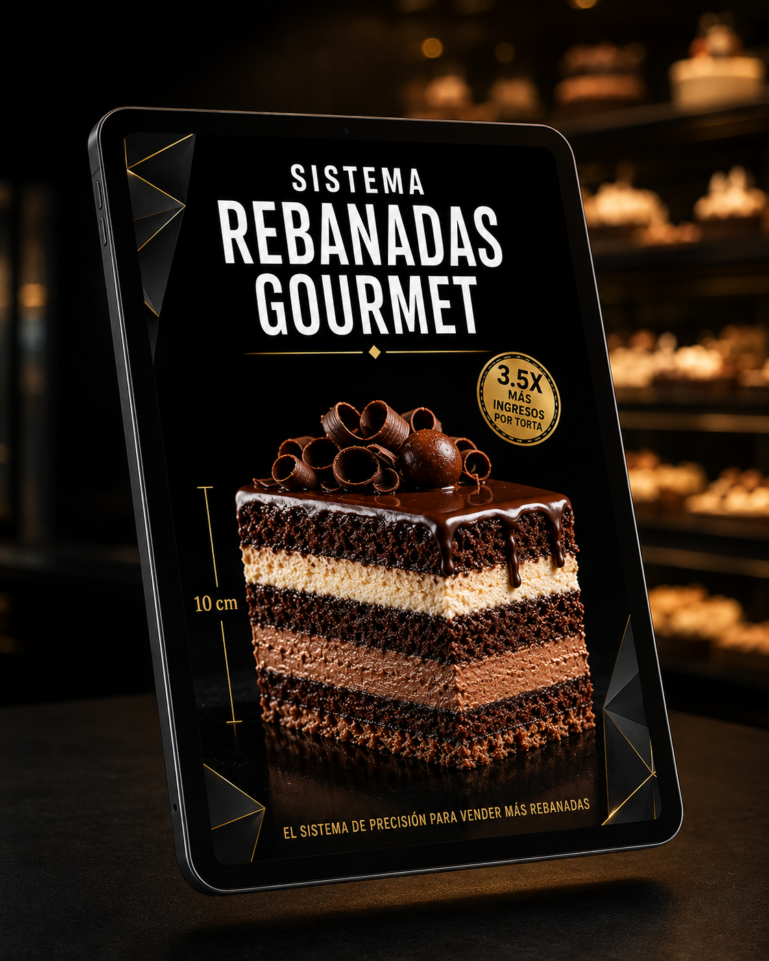 Mockup del Sistema Rebanadas Gourmet en tablet