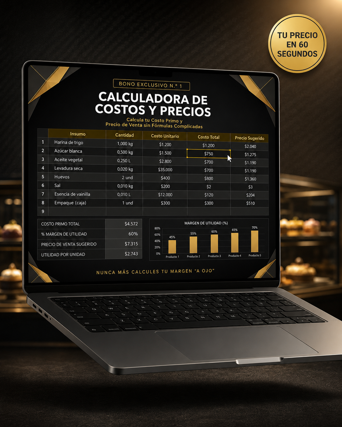 BONO #1 — "Calculadora de Costos y Precios (Excel)"