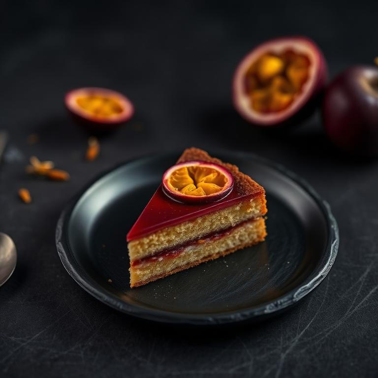 Rebanada gourmet de Maracuyá y Cardamomo