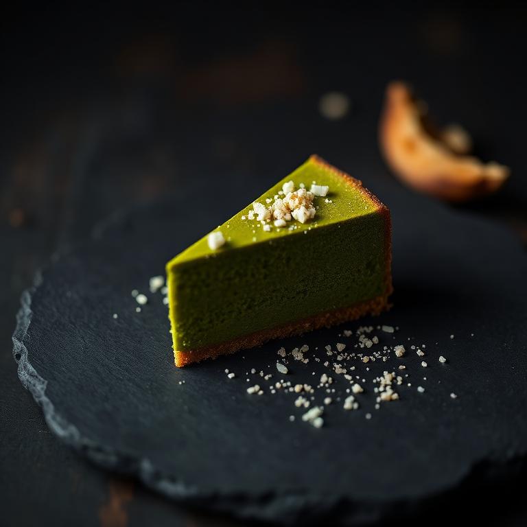 Rebanada gourmet de Matcha y Coco