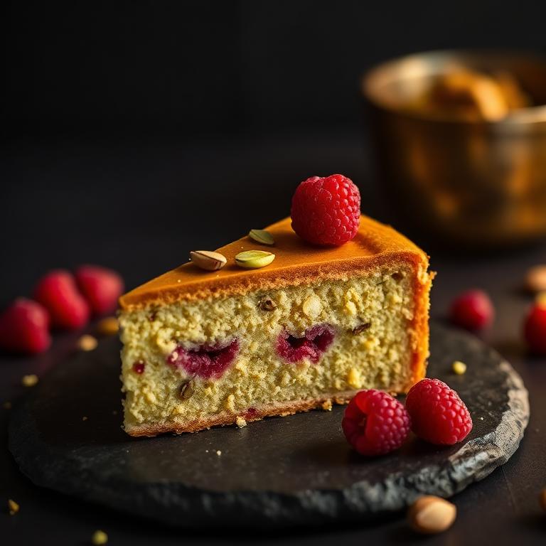 Rebanada gourmet de Pistacho y Frambuesa